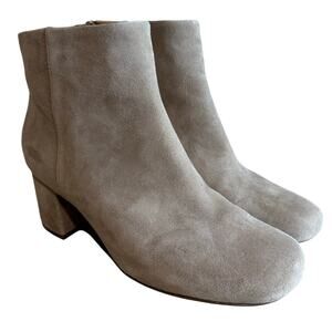 Vionic Sibley Ankle Boot Water Repellent Taupe Suede 8.5
